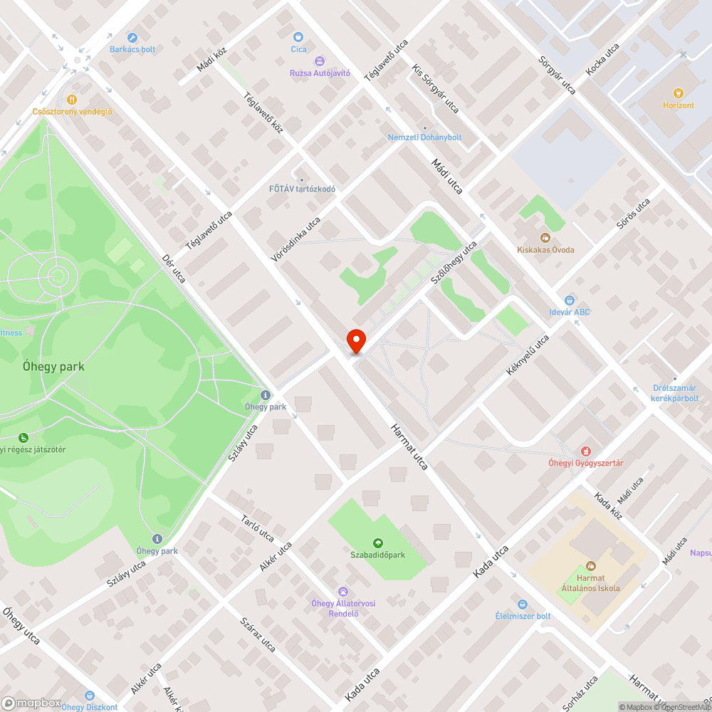 Elhagyott piros Chevrolet Aveo bejelentés helye