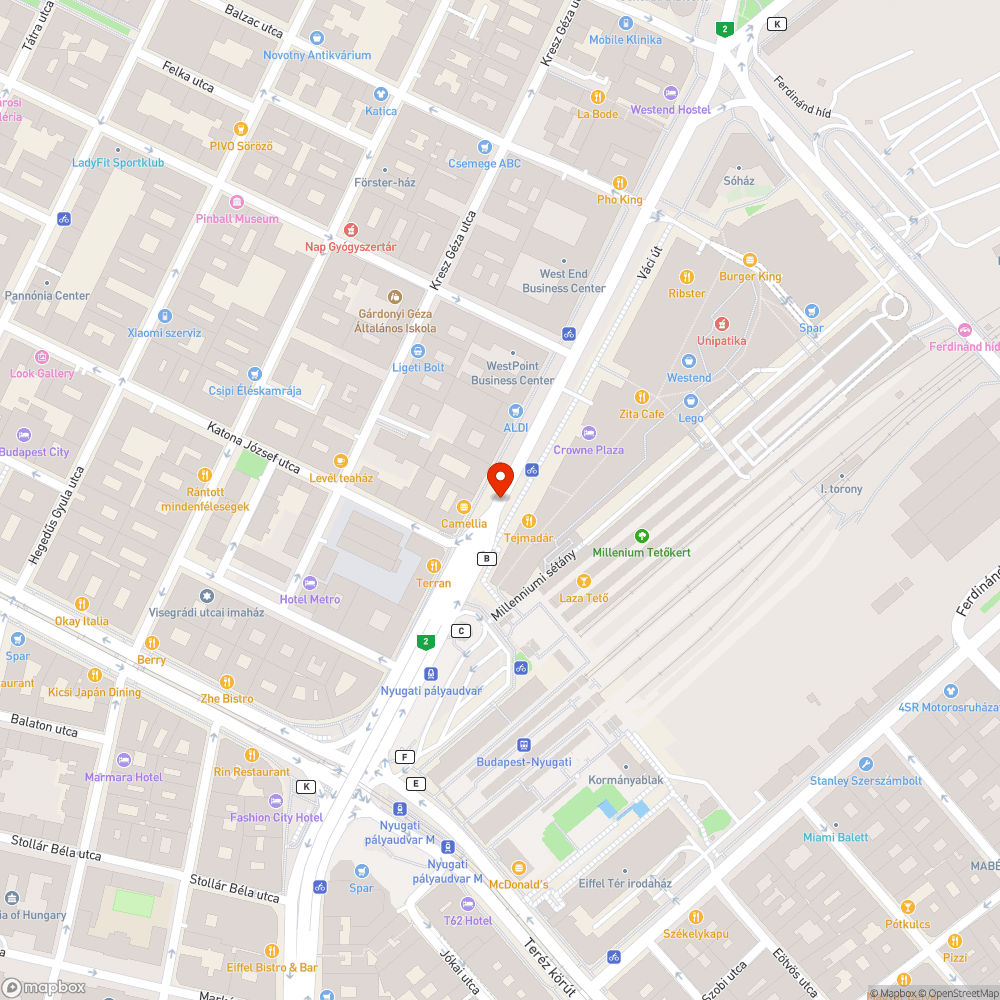 Repedezett, süllyedt út, kátyúk bejelentés helye