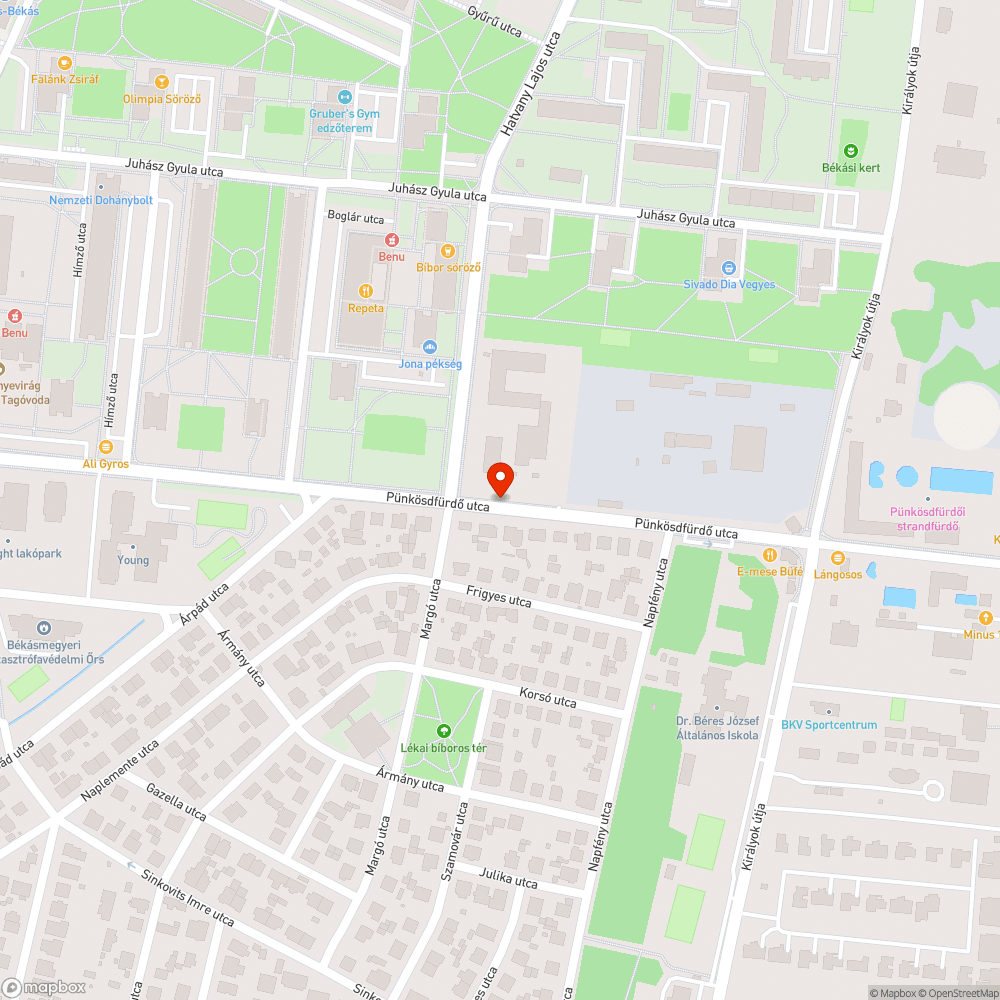 Ittfelejtett oszlop bejelentés helye