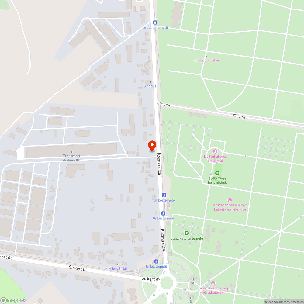 Egy hütő az út szélén! bejelentés helye