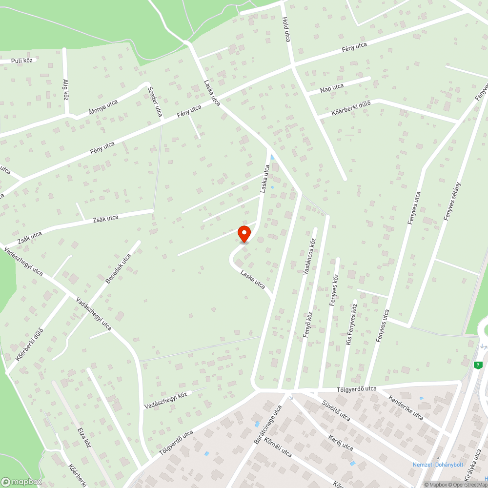 Kátyú a Laska utca 98 szám előtt bejelentés helye