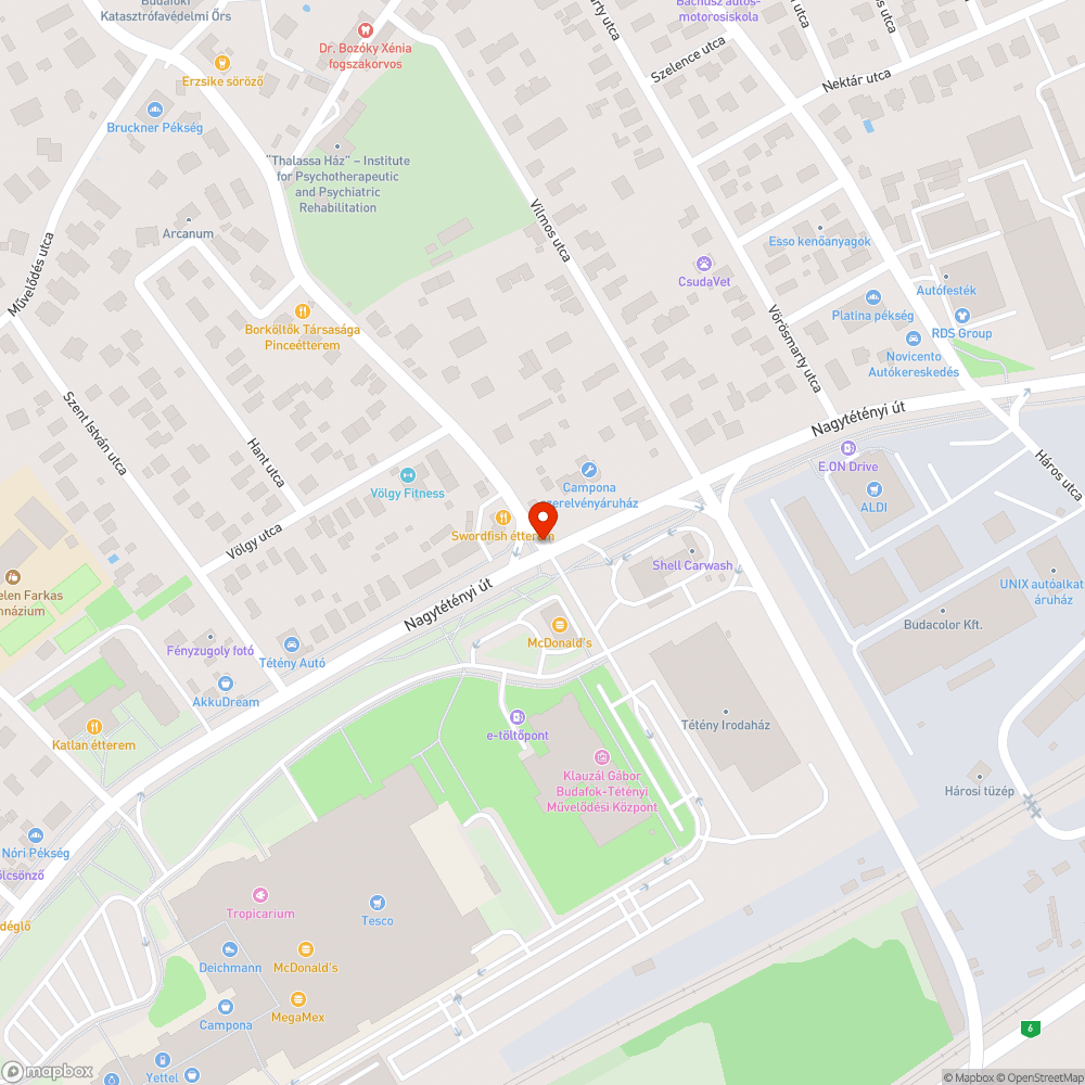 Kátyúk és zebrák hiánya bejelentés helye