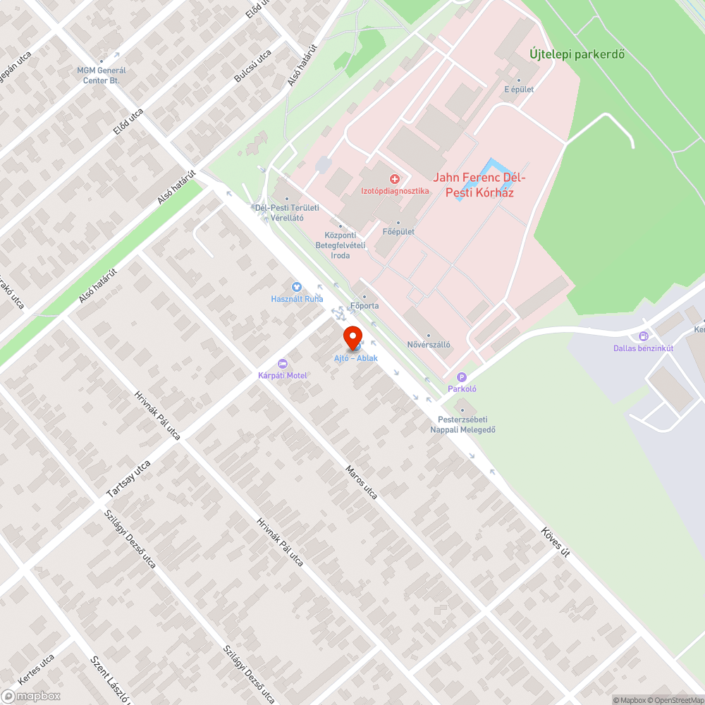 Elhagyott jármű bejelentés helye