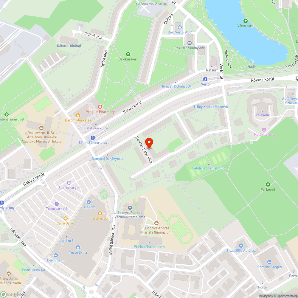 Kiszáradt fa bejelentés helye