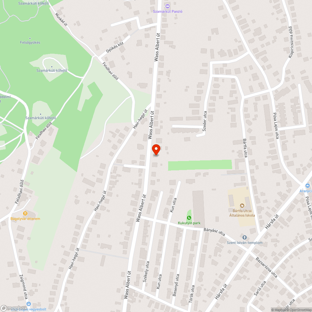 Megsüllyedt úttest. bejelentés helye