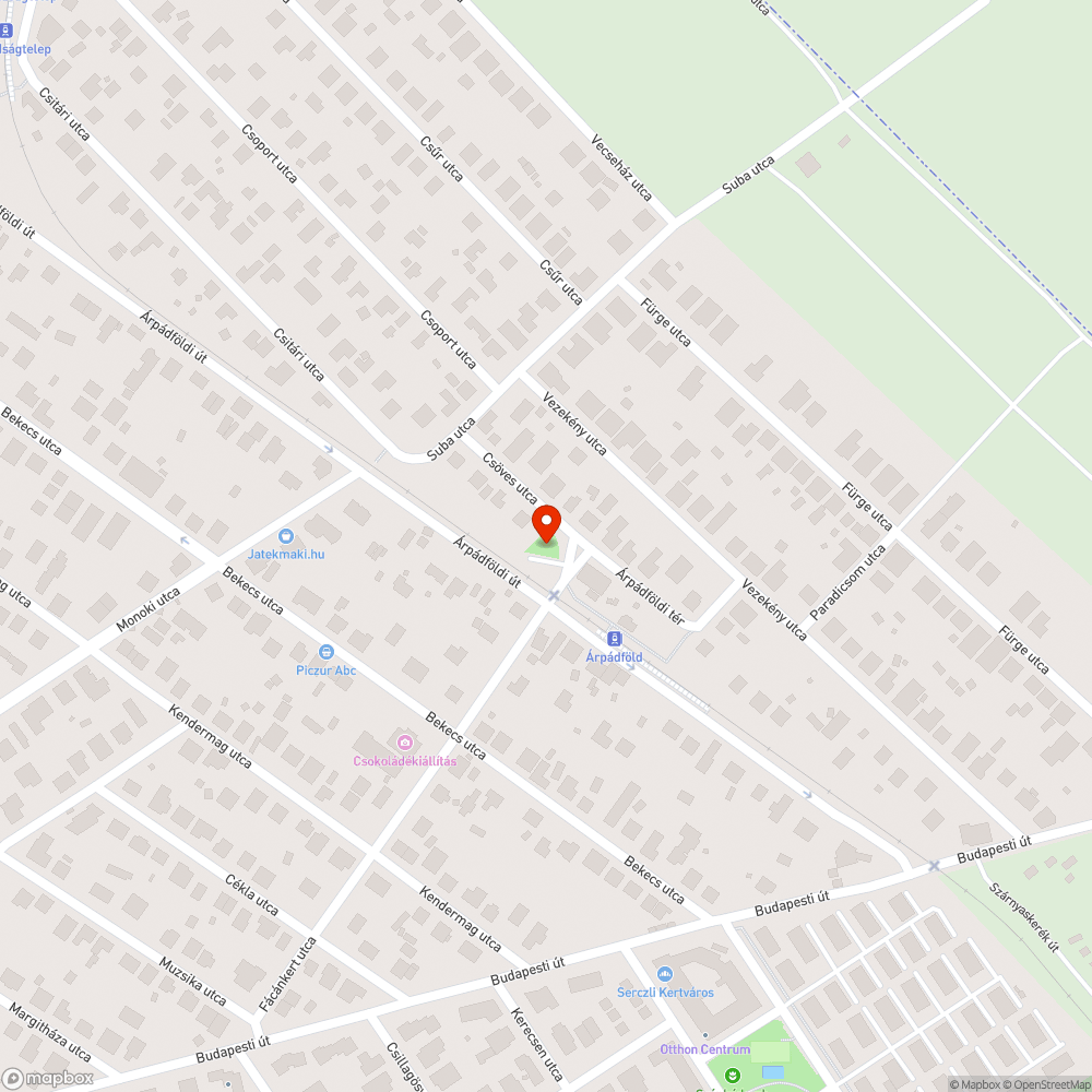 Törött pad bejelentés helye