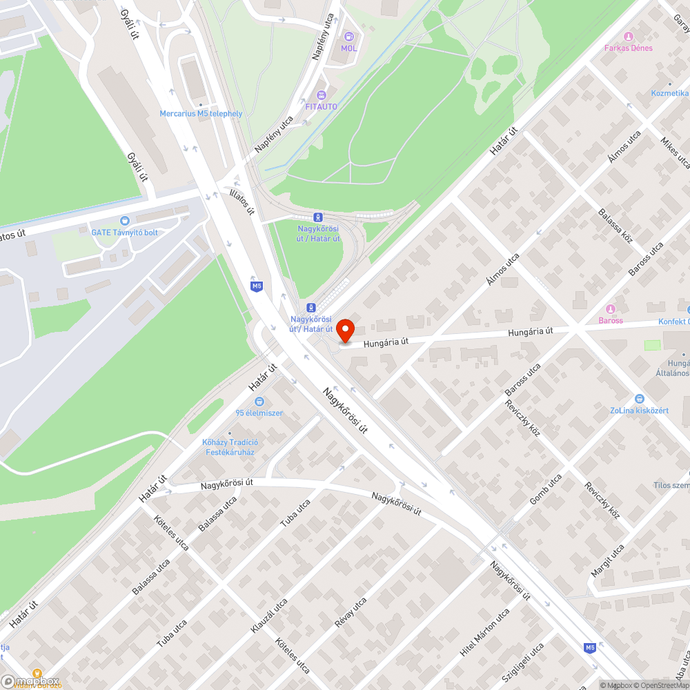 Tilos helyen otthagyott autó bejelentés helye