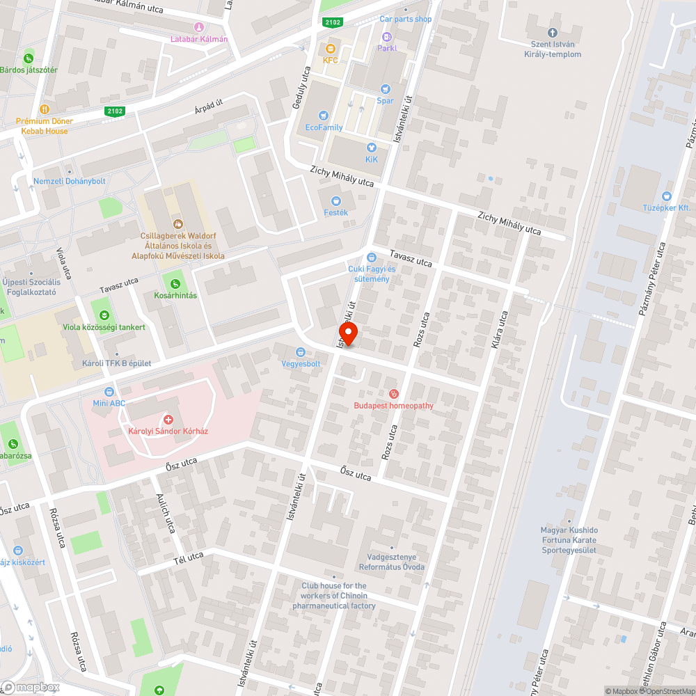 Elhagyott autó bejelentés helye