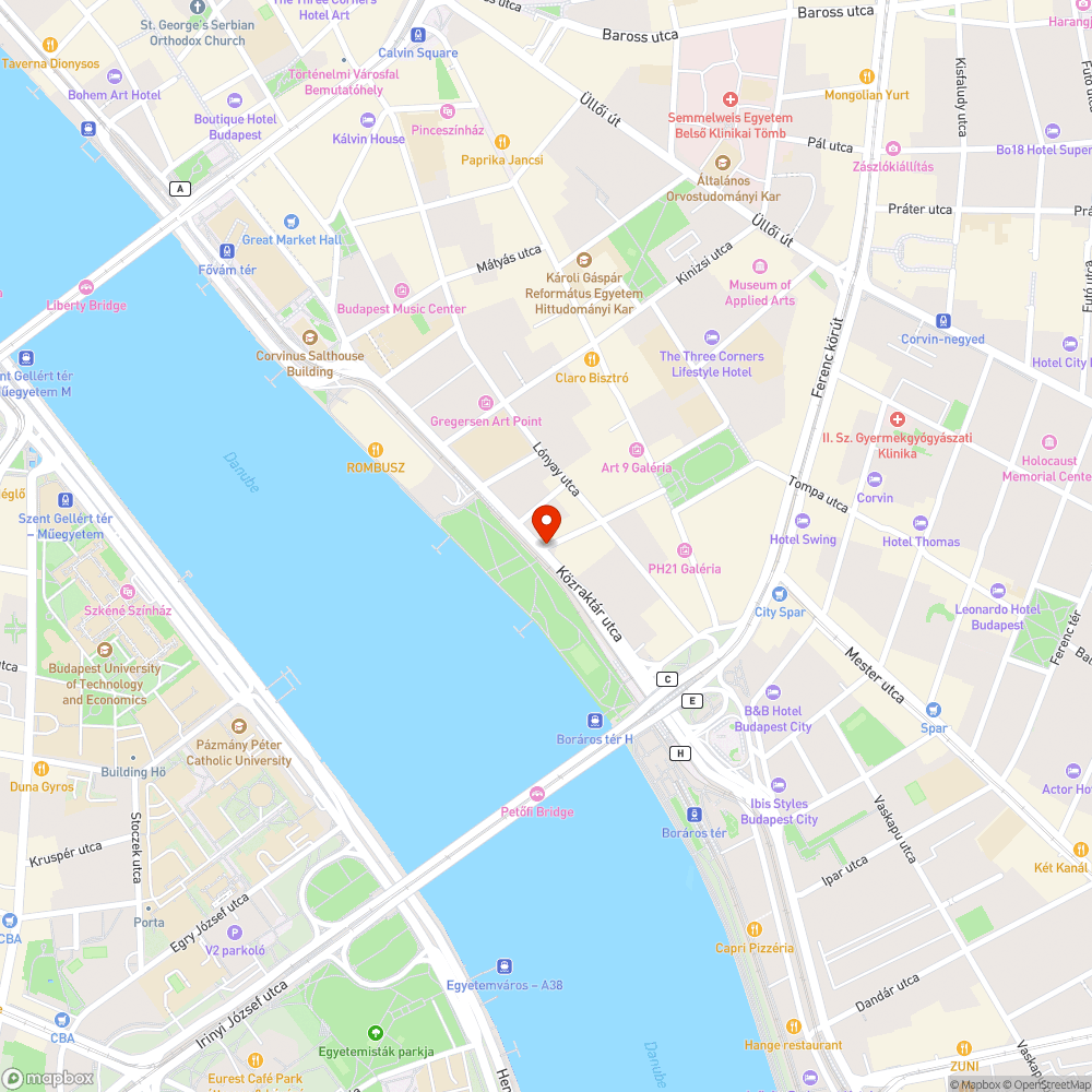 a Bakáts u. és a Közraktár u. sarkán kiégett a jelzőlámpából a gyalogos zöld bejelentés helye