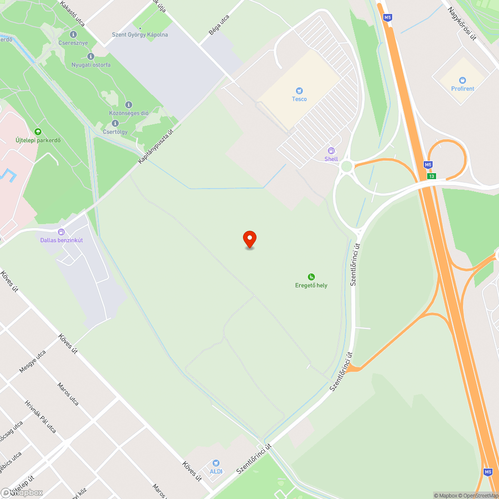 Mezőre hordott szemét bejelentés helye