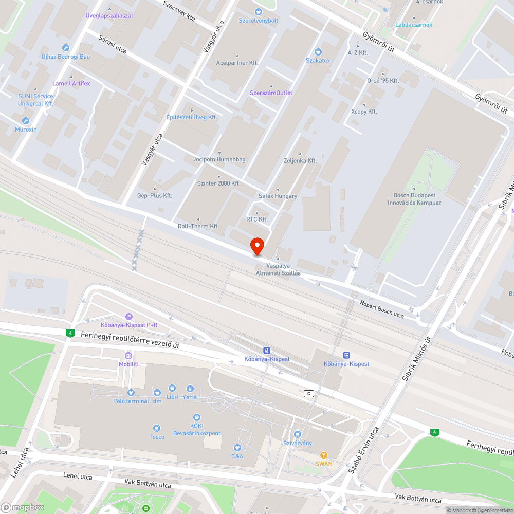 Vaspálya utca zöldhulladék bejelentés helye