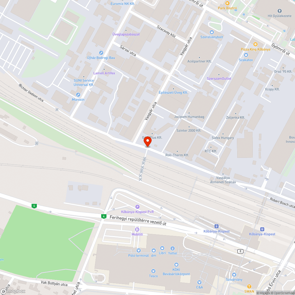 Vaspálya utca nagy mennyiségű hulladék bejelentés helye