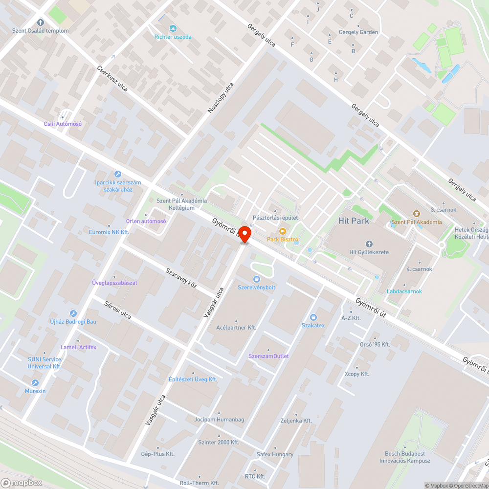 Szemét a Vasgyár utcában bejelentés helye