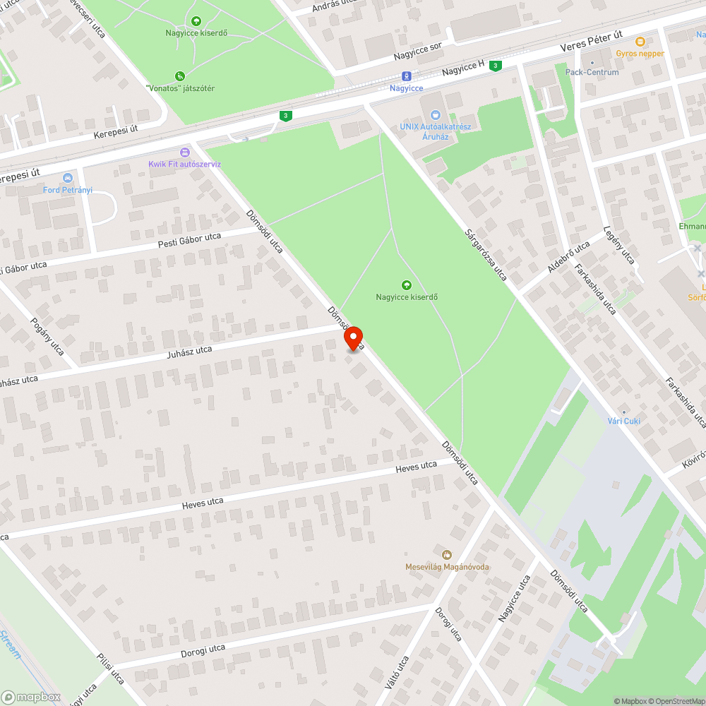 Úton hagyott jármű bejelentés helye