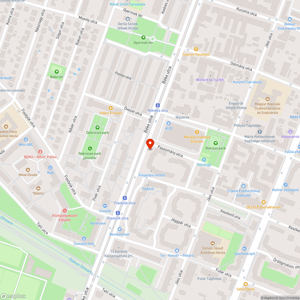 Kiszáradt fa bejelentés helye