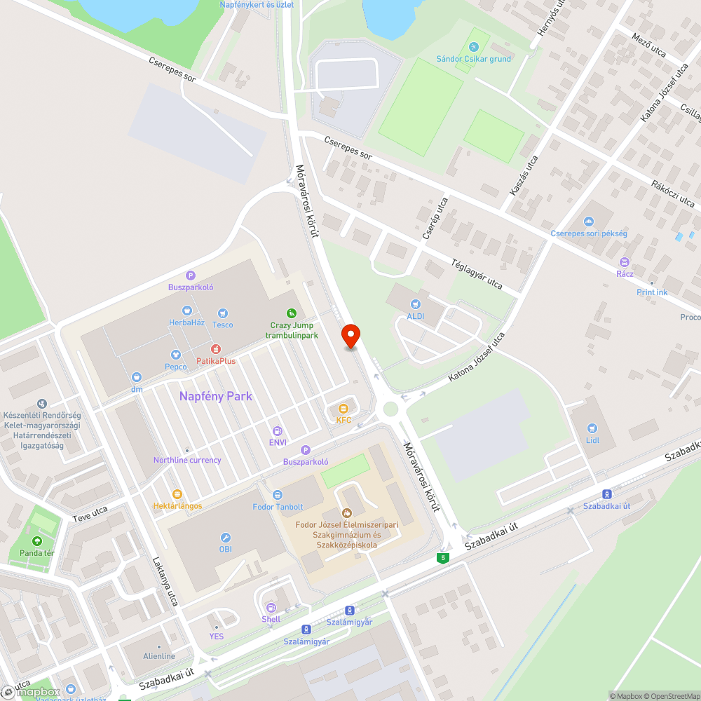 Táblakáosz - Móravárosi körút (Napfény Park) bejelentés helye