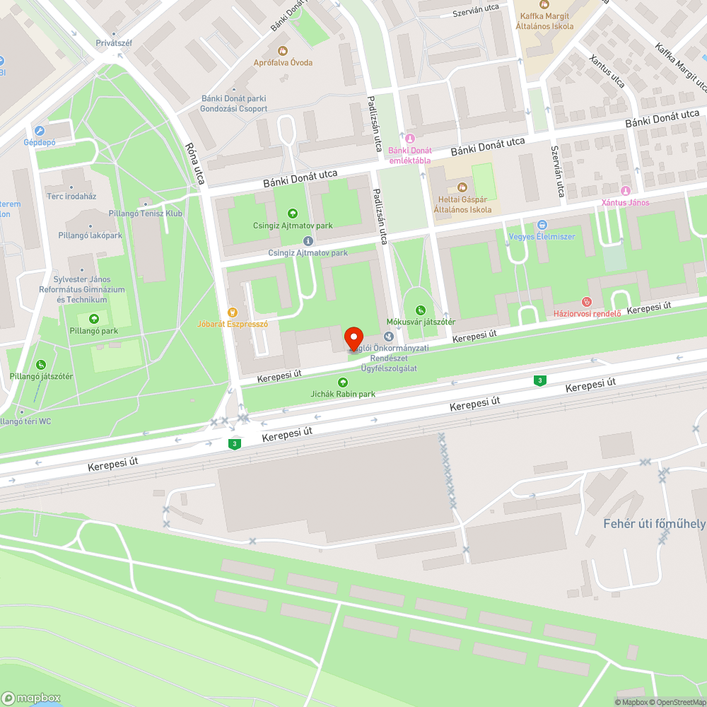 Földkupac akadály a járdán bejelentés helye