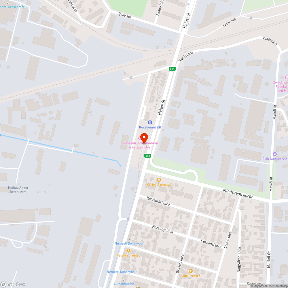 Több lámpa nem világít a Halasi úton bejelentés helye