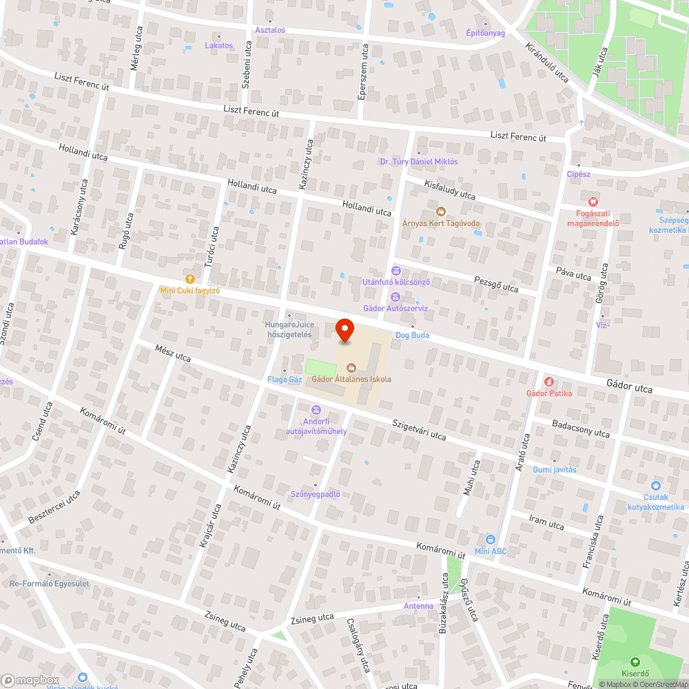 Iskola előtti parkolás bejelentés helye