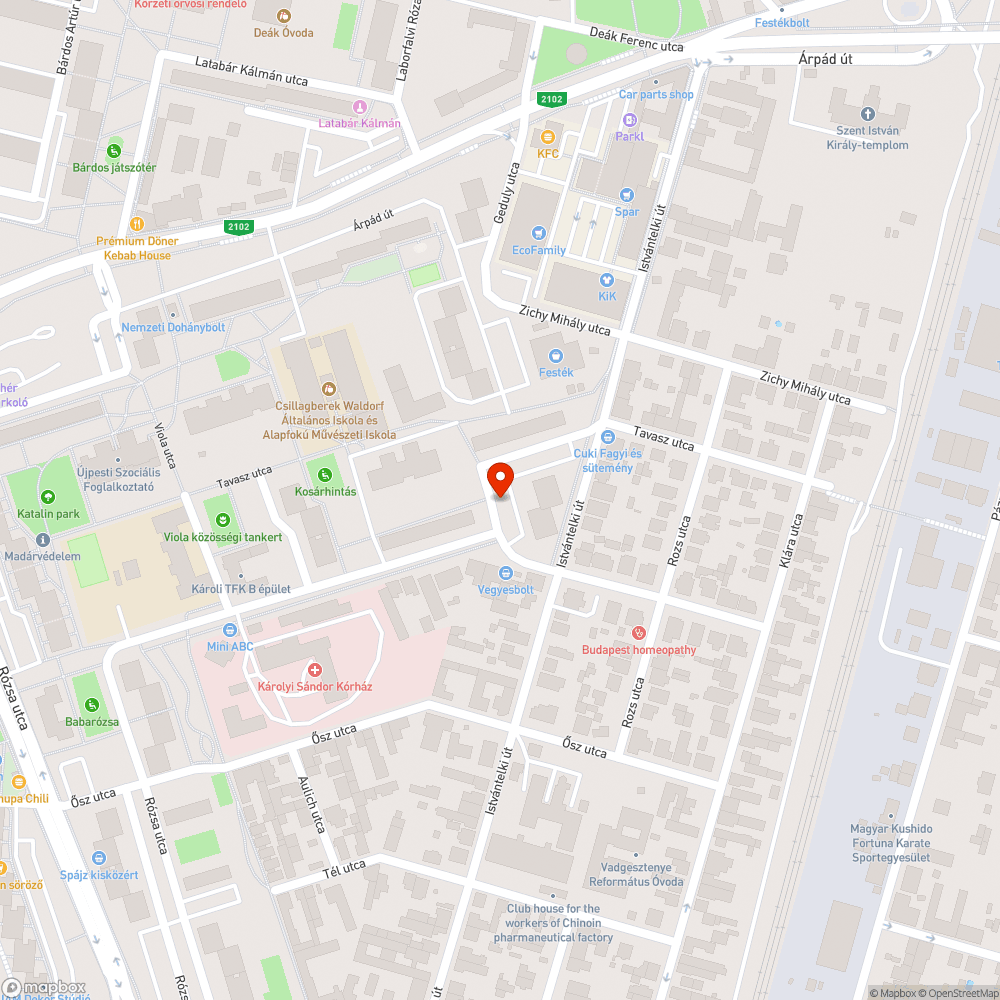 Elhagyott jármű bejelentés helye