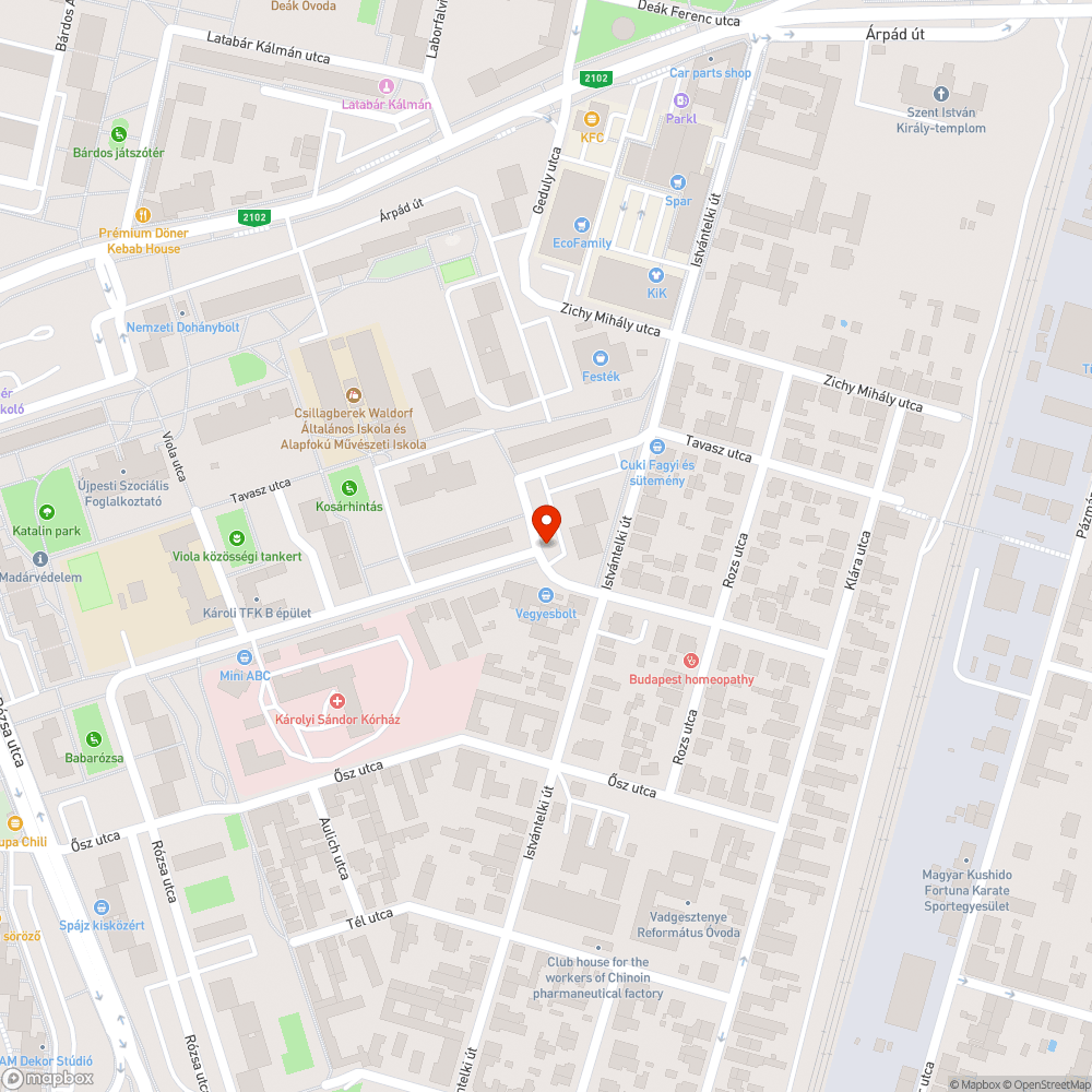 Elhagyott jármű bejelentés helye