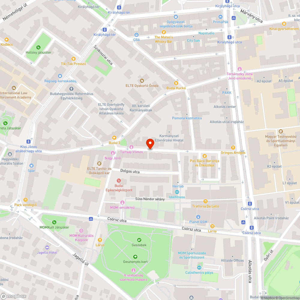 Kifordult parkolásgátló bejelentés helye