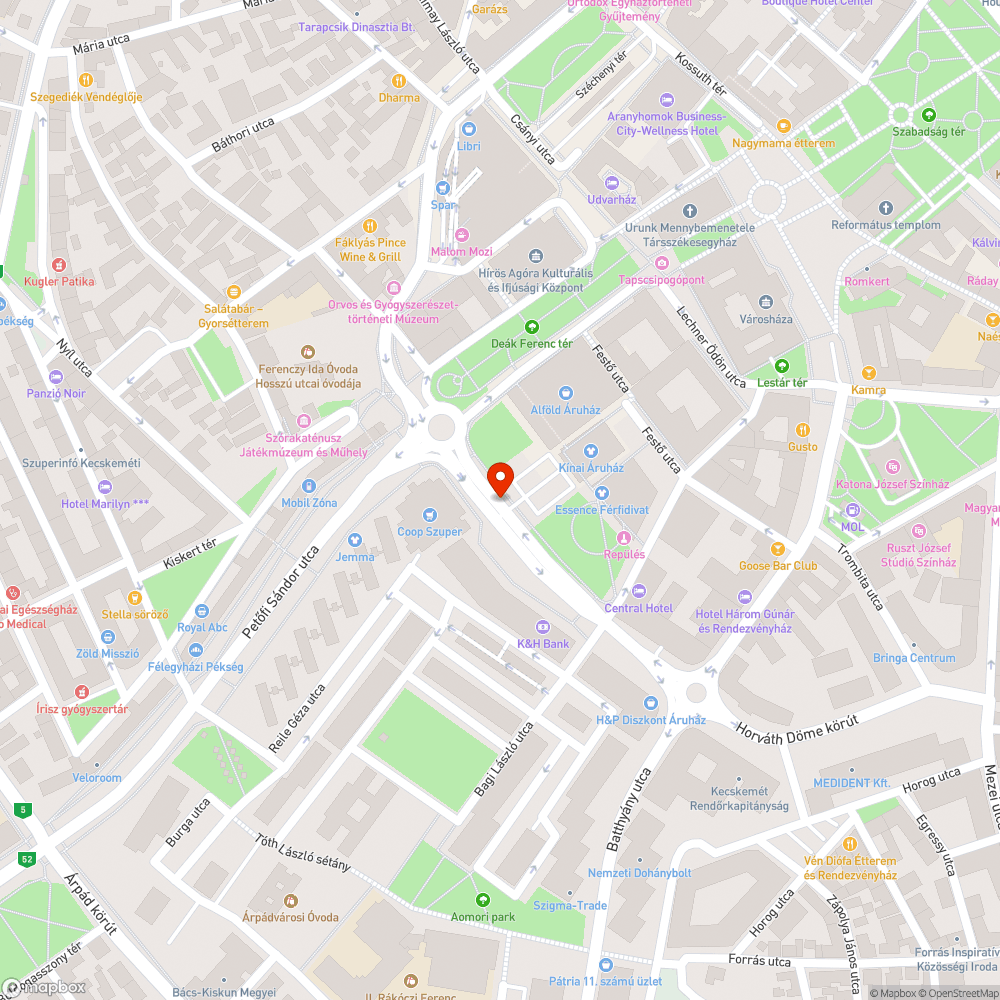 Beszakadt járda bejelentés helye