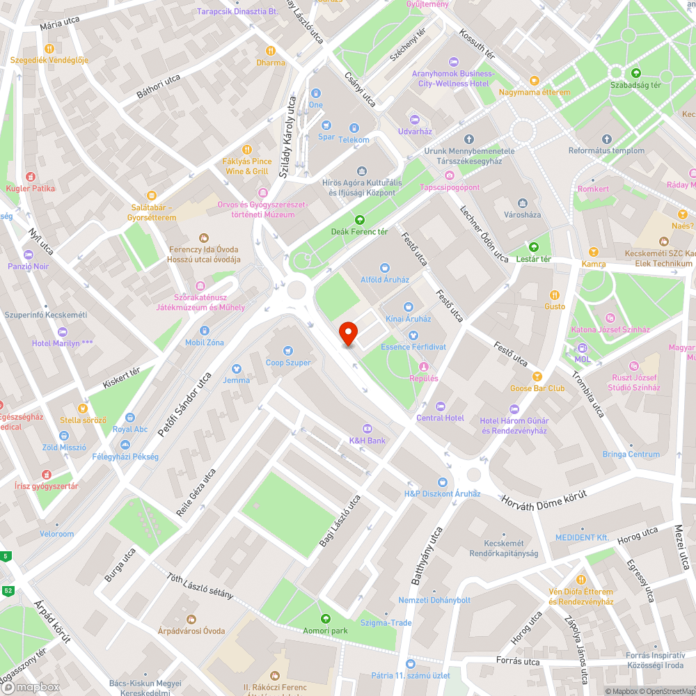 Kitört járda bejelentés helye