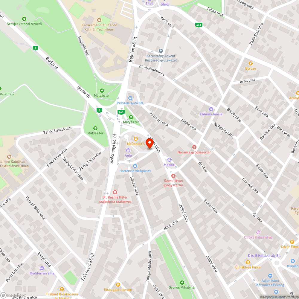 Sérült szegély bejelentés helye