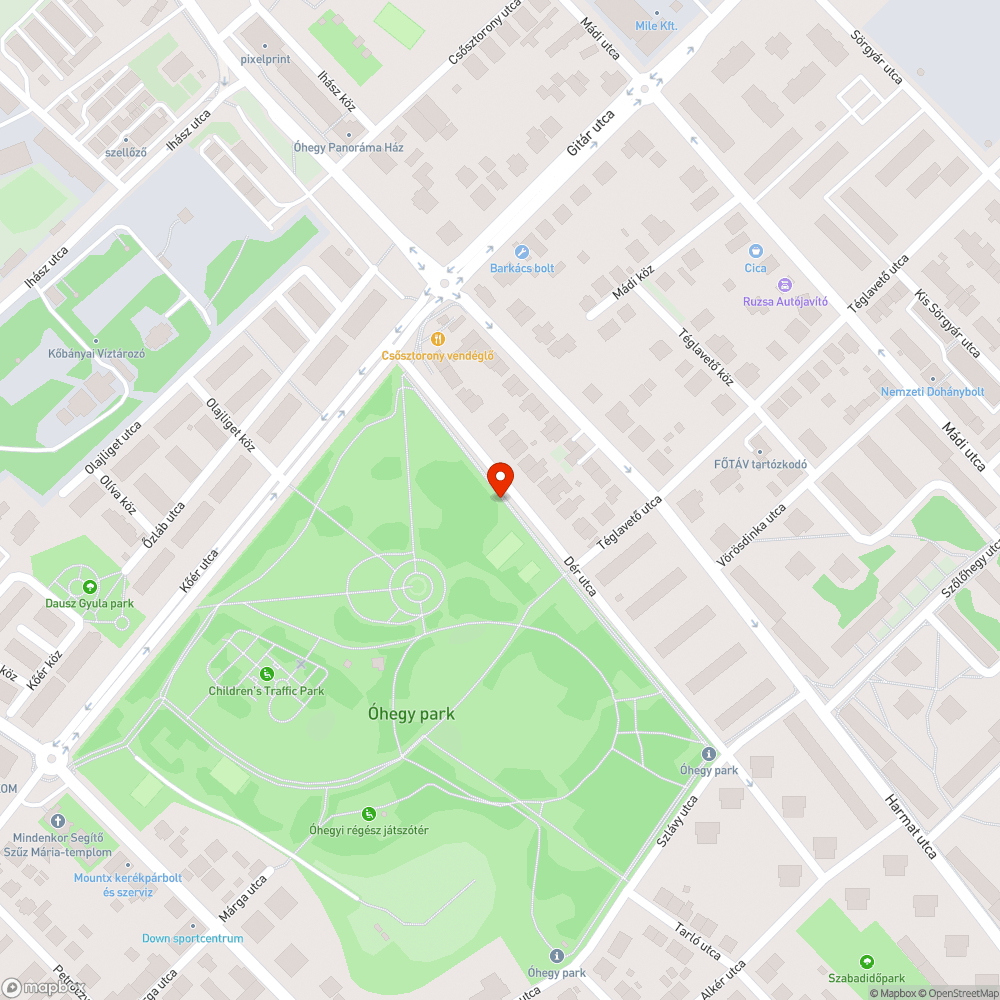 Elhanyagolt rész az Óhegy parkban bejelentés helye