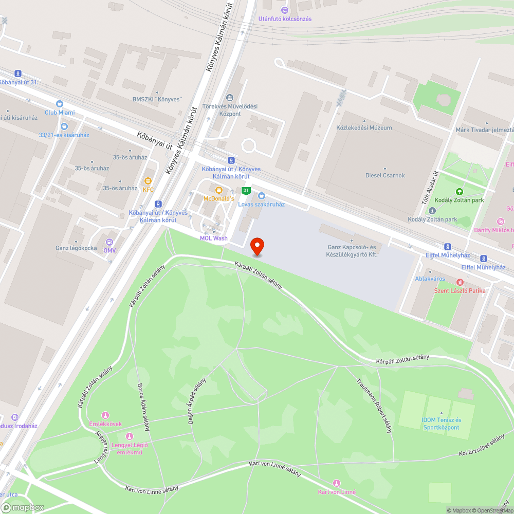 Hűtő bejelentés helye