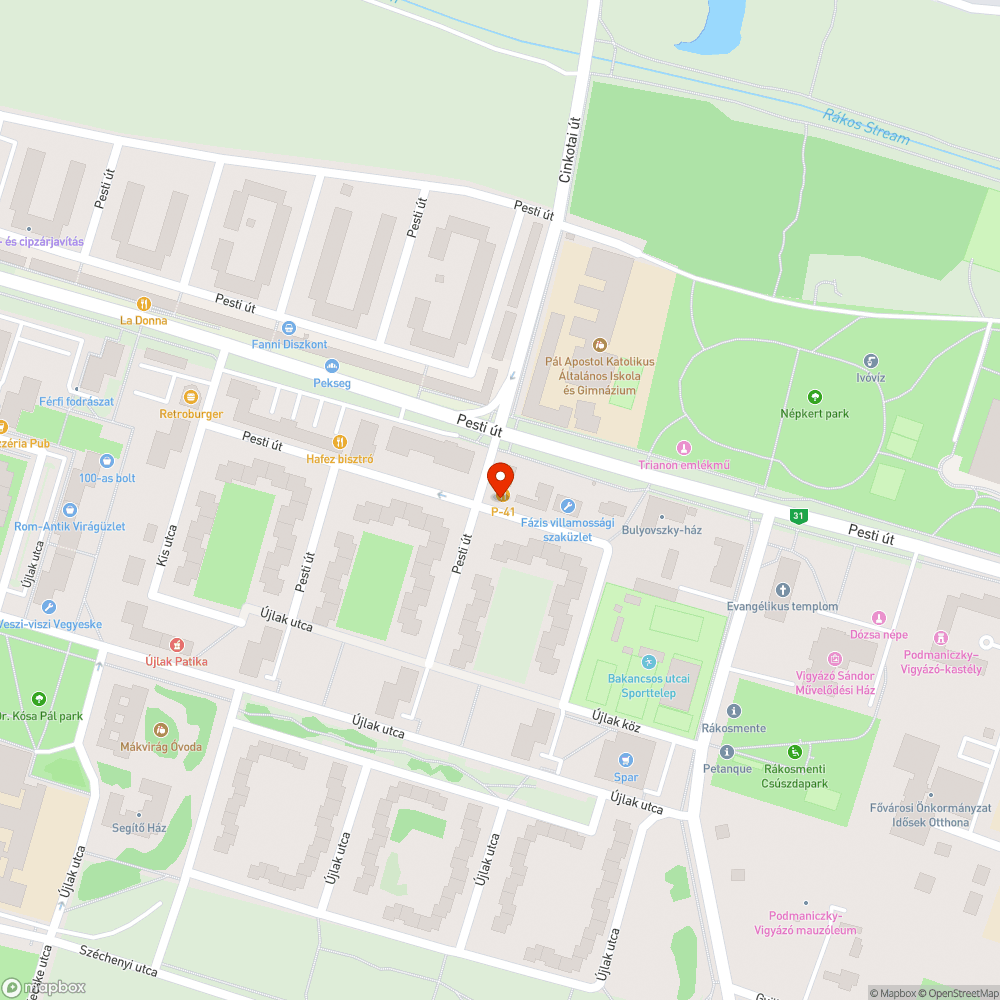 Egyirányú bejelentés helye