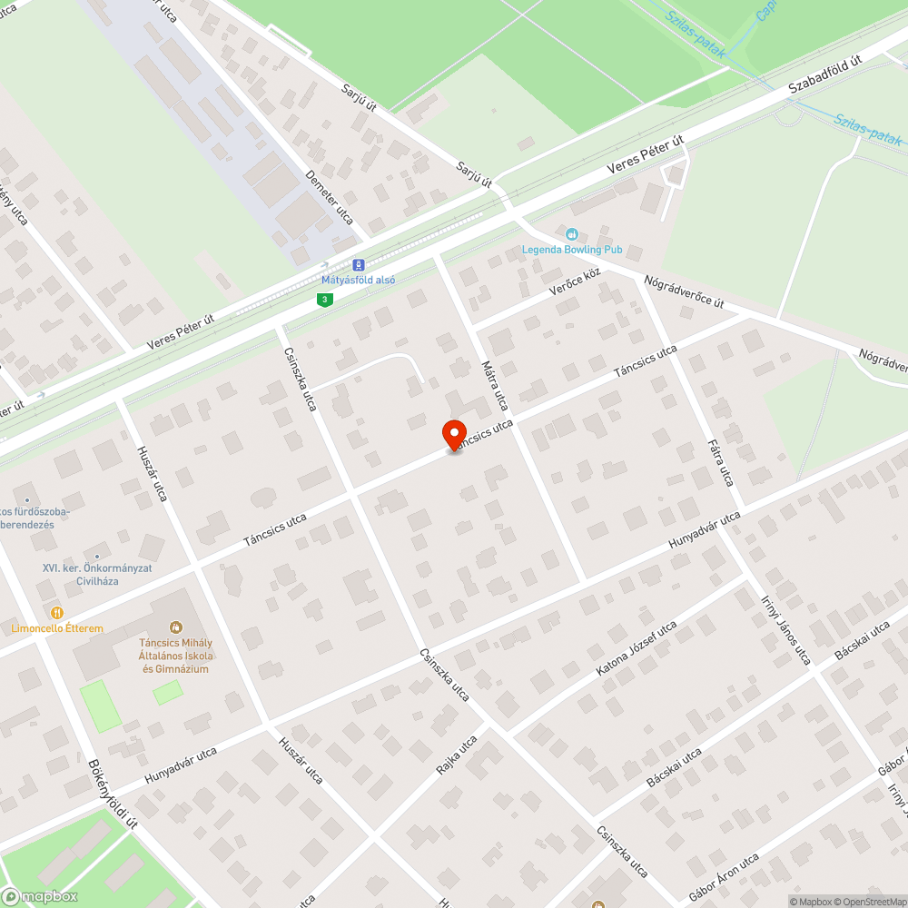 Kidőlt fa bejelentés helye