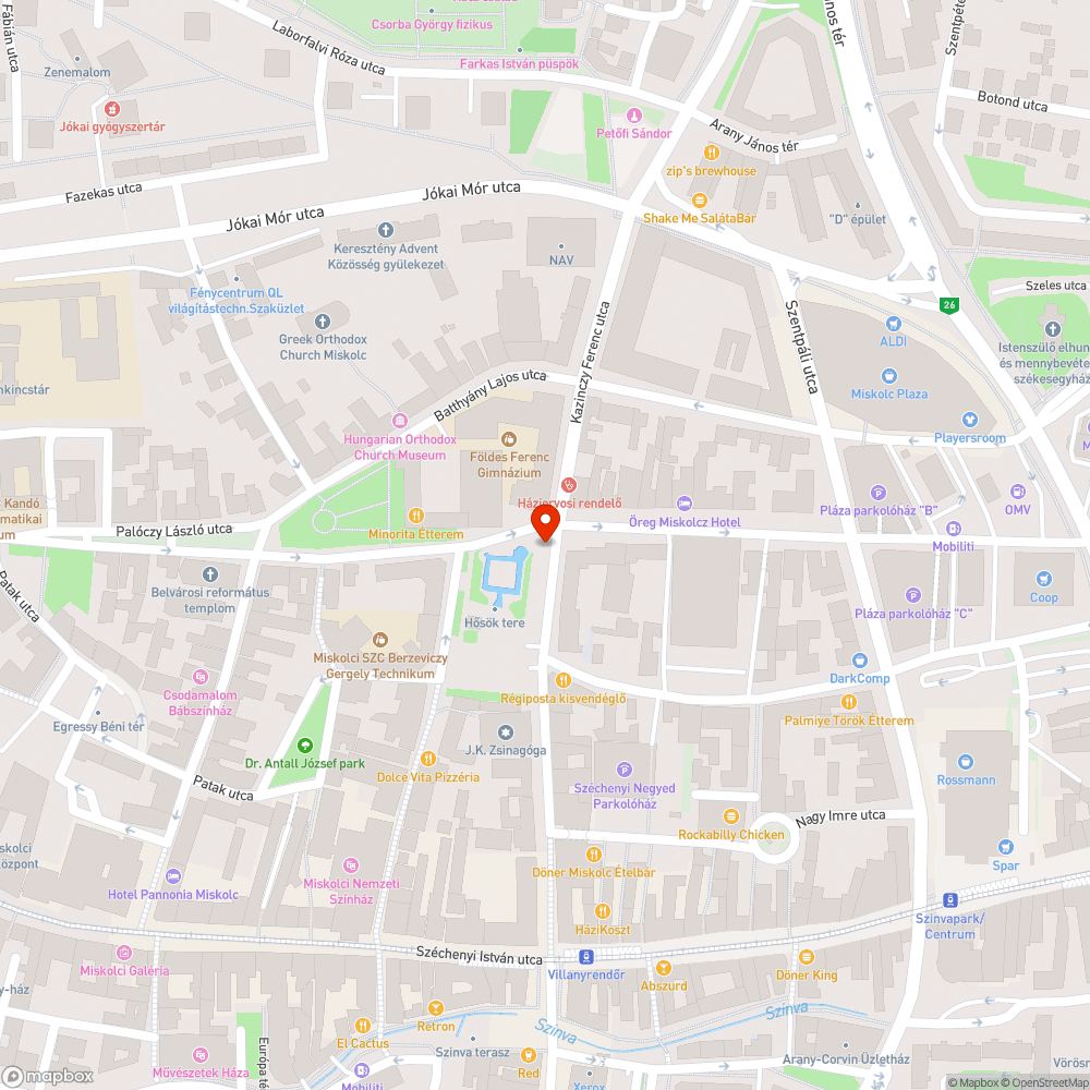 Törött üvegpanel bejelentés helye