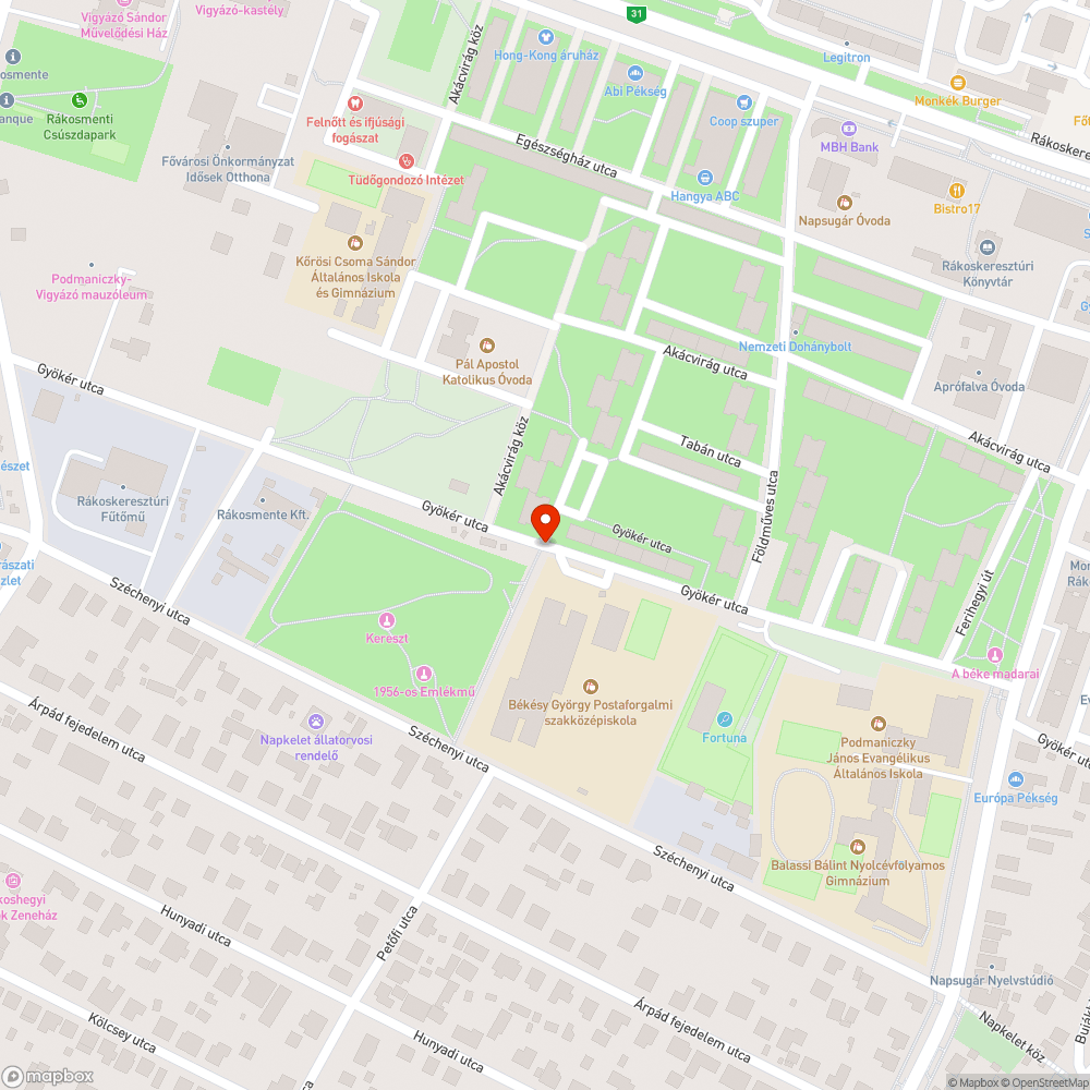 A zöld belóg az útra és a járdára bejelentés helye