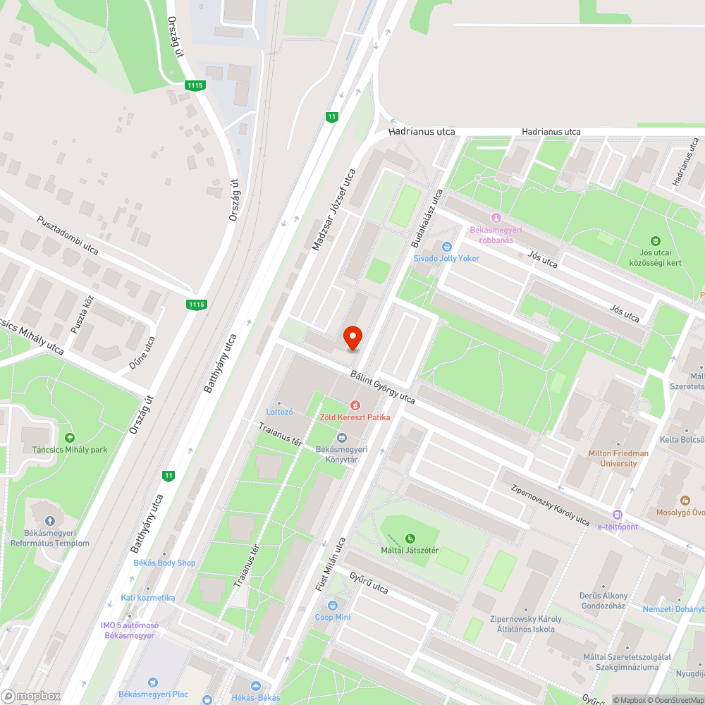 Graffiti bejelentés helye