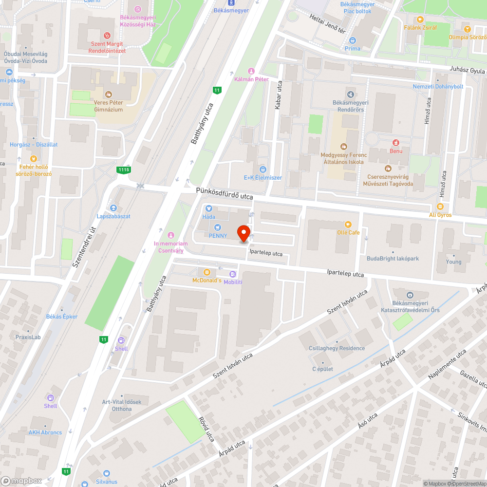 Kiégett lámpa bejelentés helye