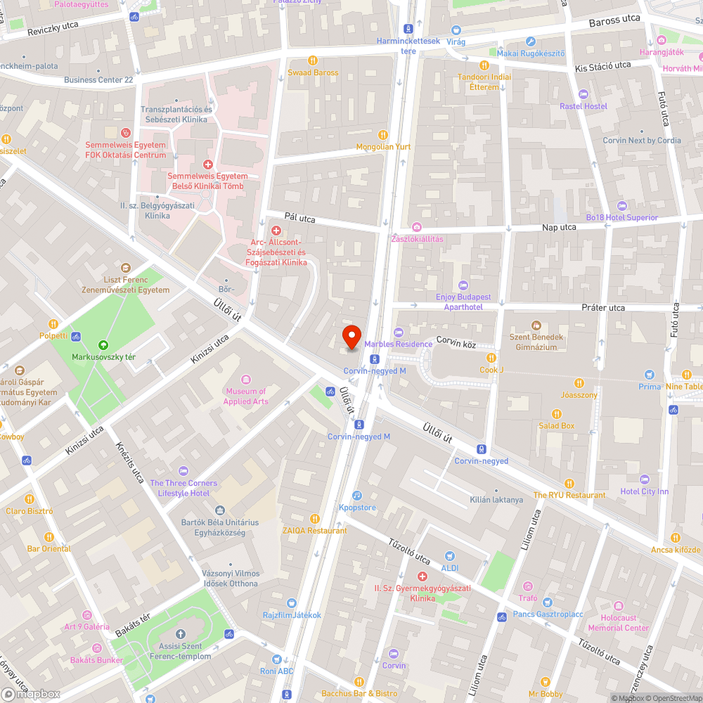 "Mellékhelység" átjáróban bejelentés helye