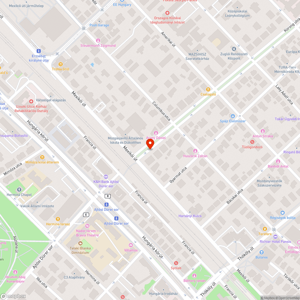 Parkolóhelyen hagyott sittes zsák bejelentés helye