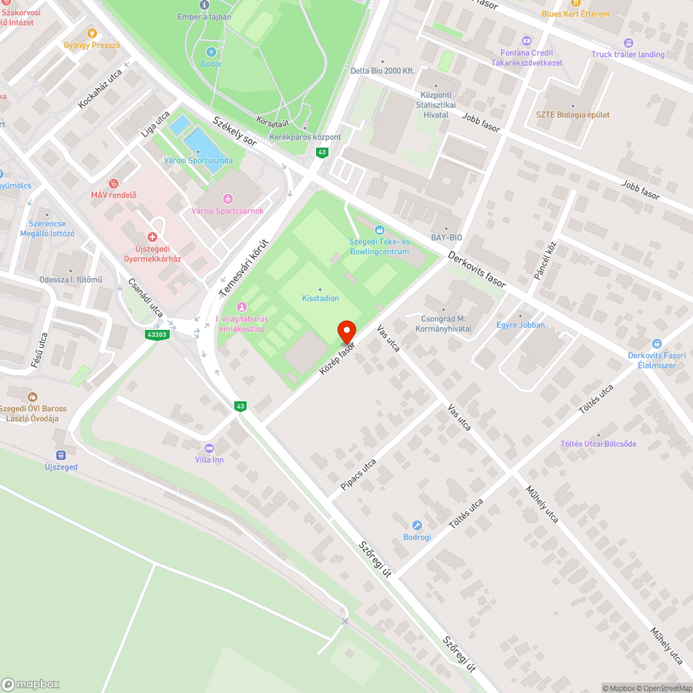 Napégette tábla bejelentés helye