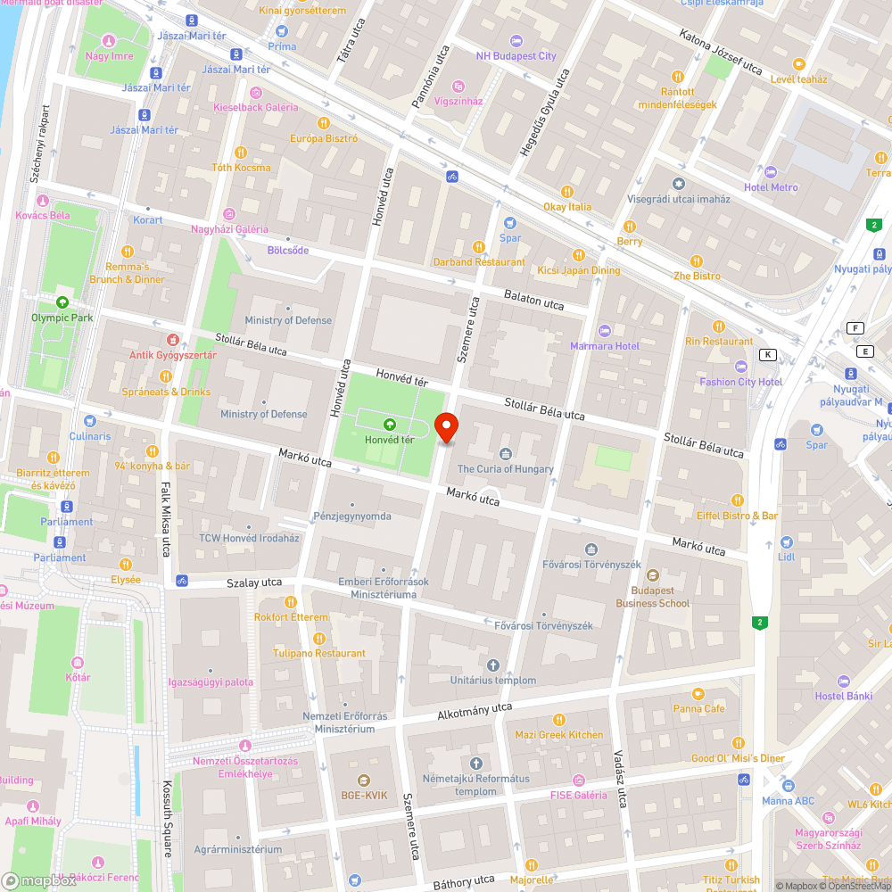 A tábla eldőlt bejelentés helye