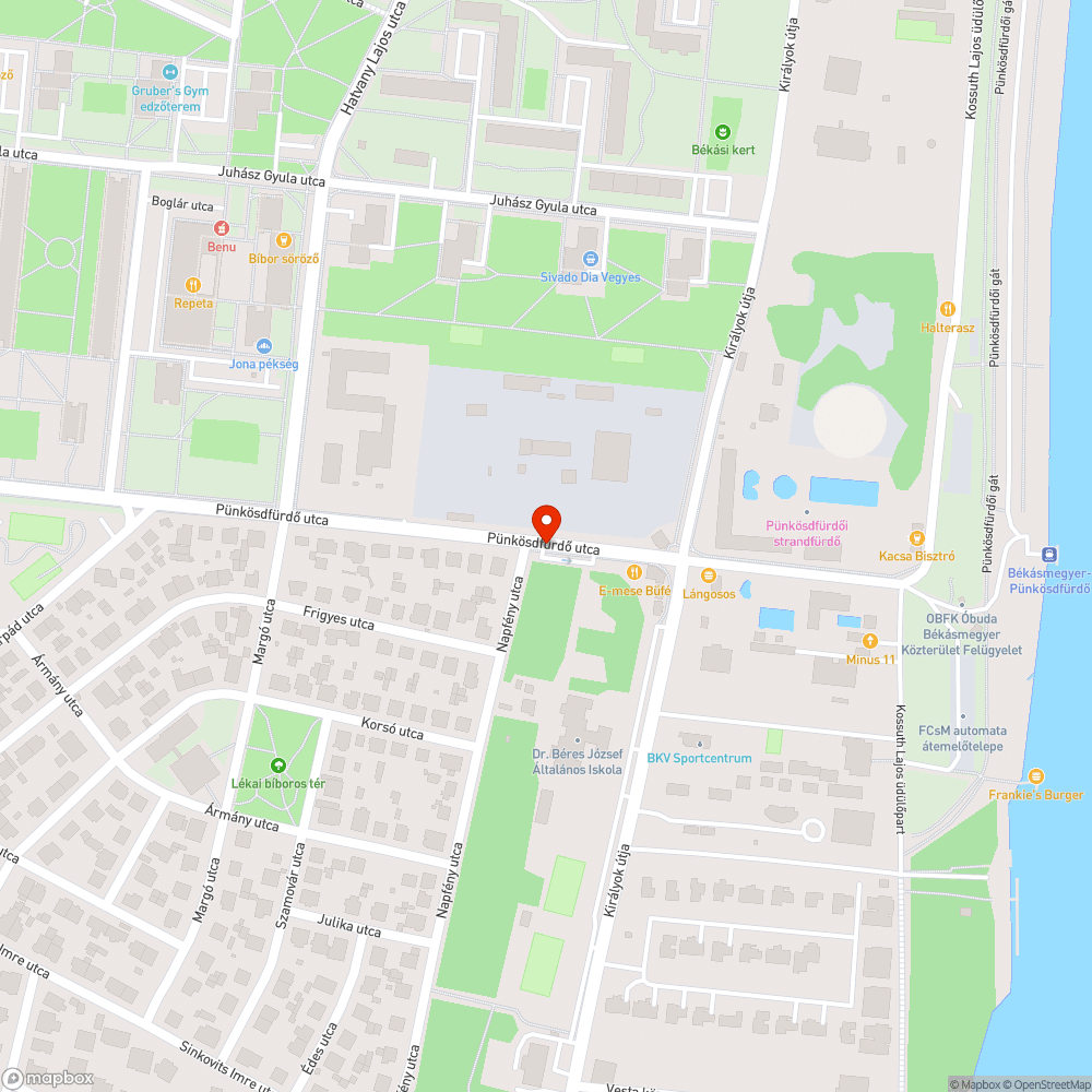 Kidöntött poller bejelentés helye