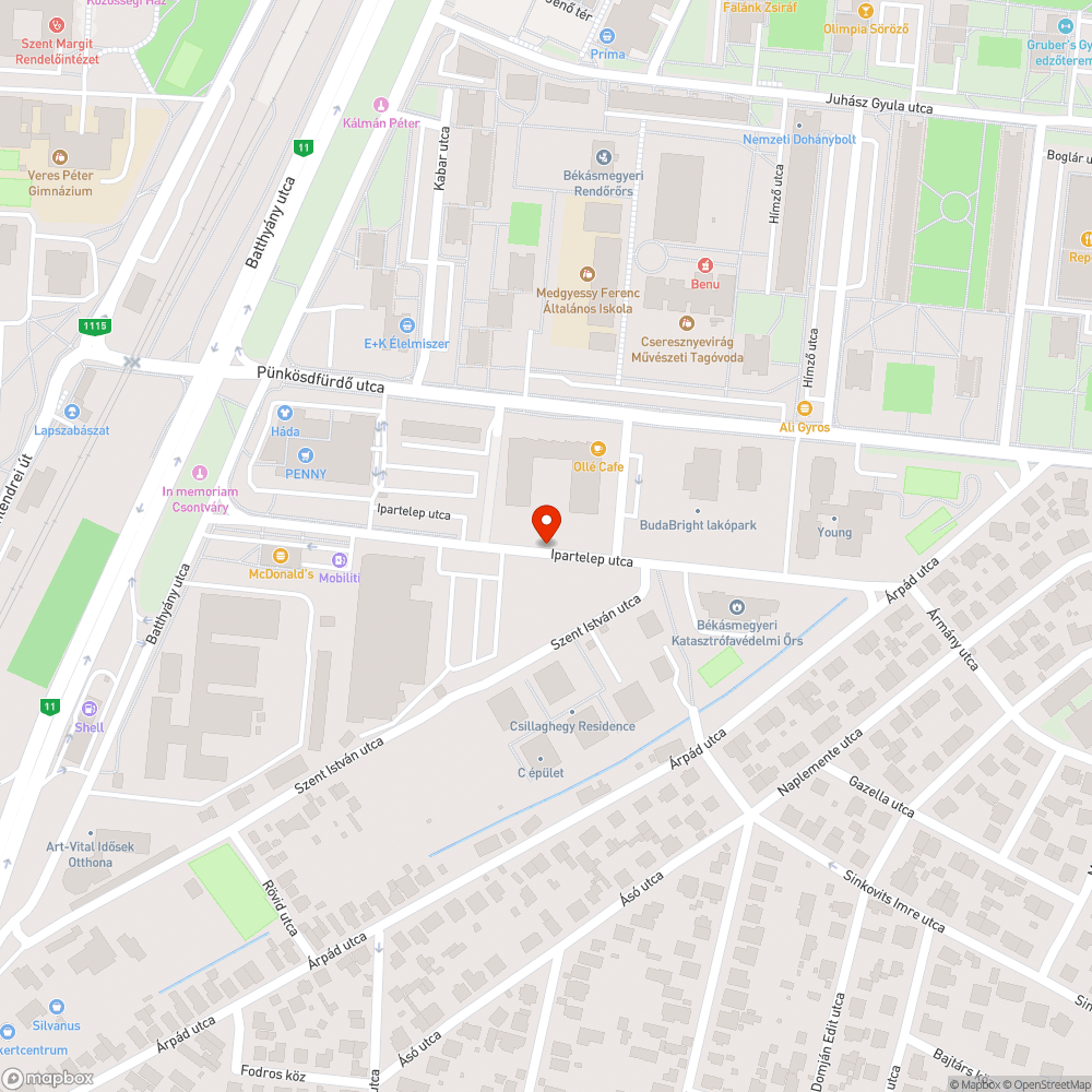 Kiégett lámpa bejelentés helye