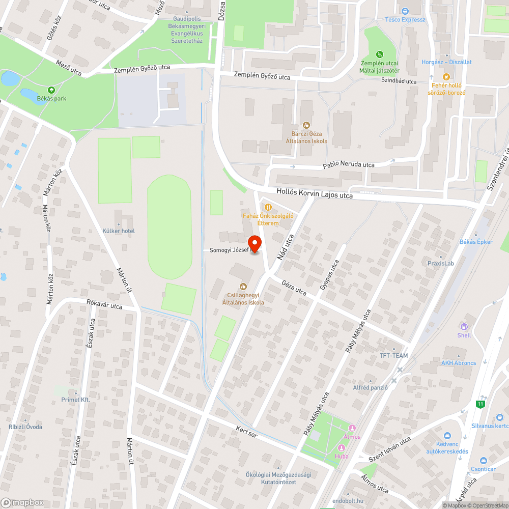 Szemét bejelentés helye