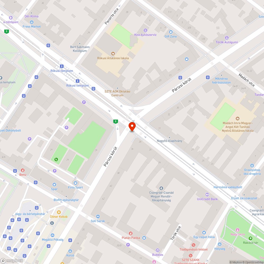 Törött tetejű szemetes - Kossuth L. sgt/ Párizsi krt. bejelentés helye