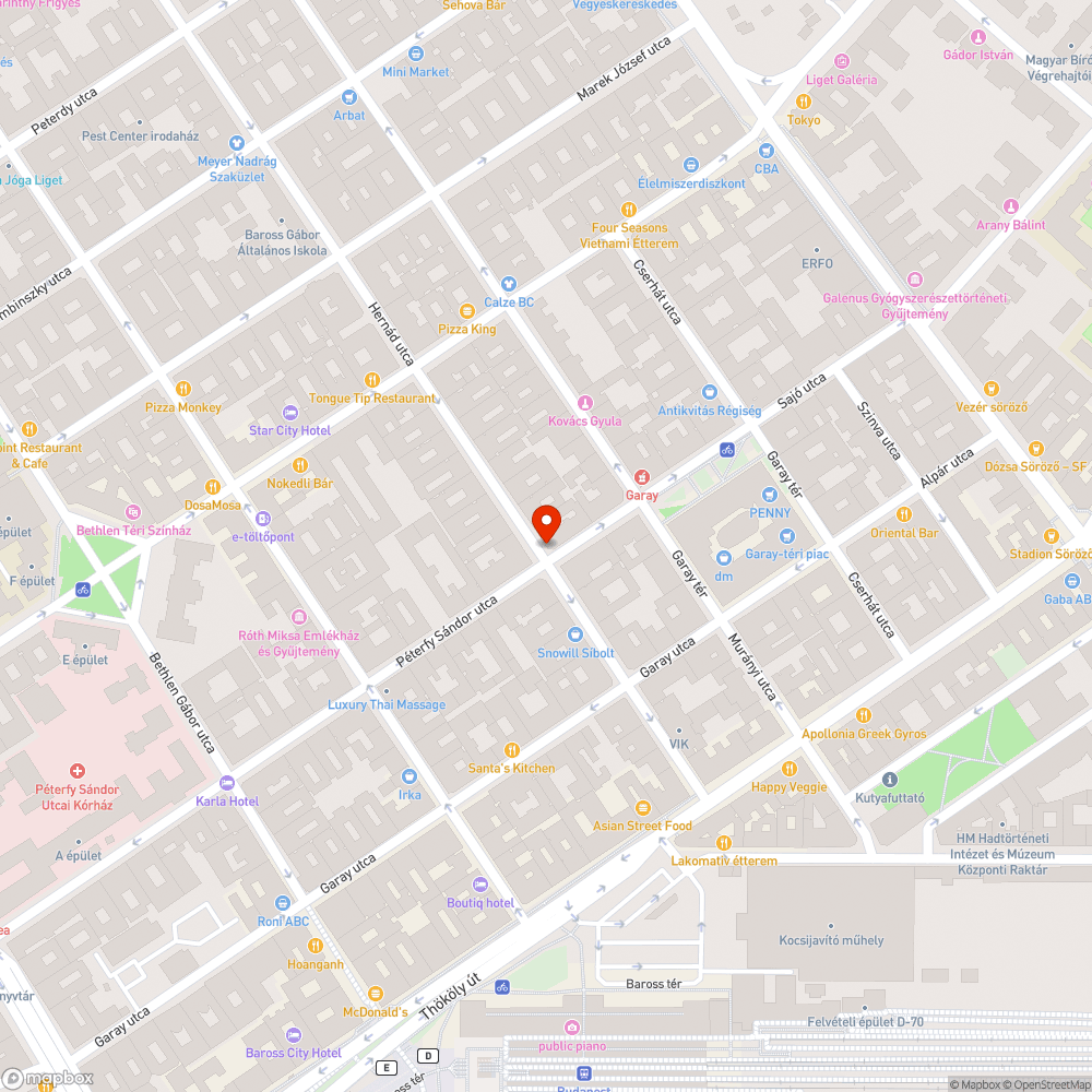 Sérült utcai szemetes bejelentés helye