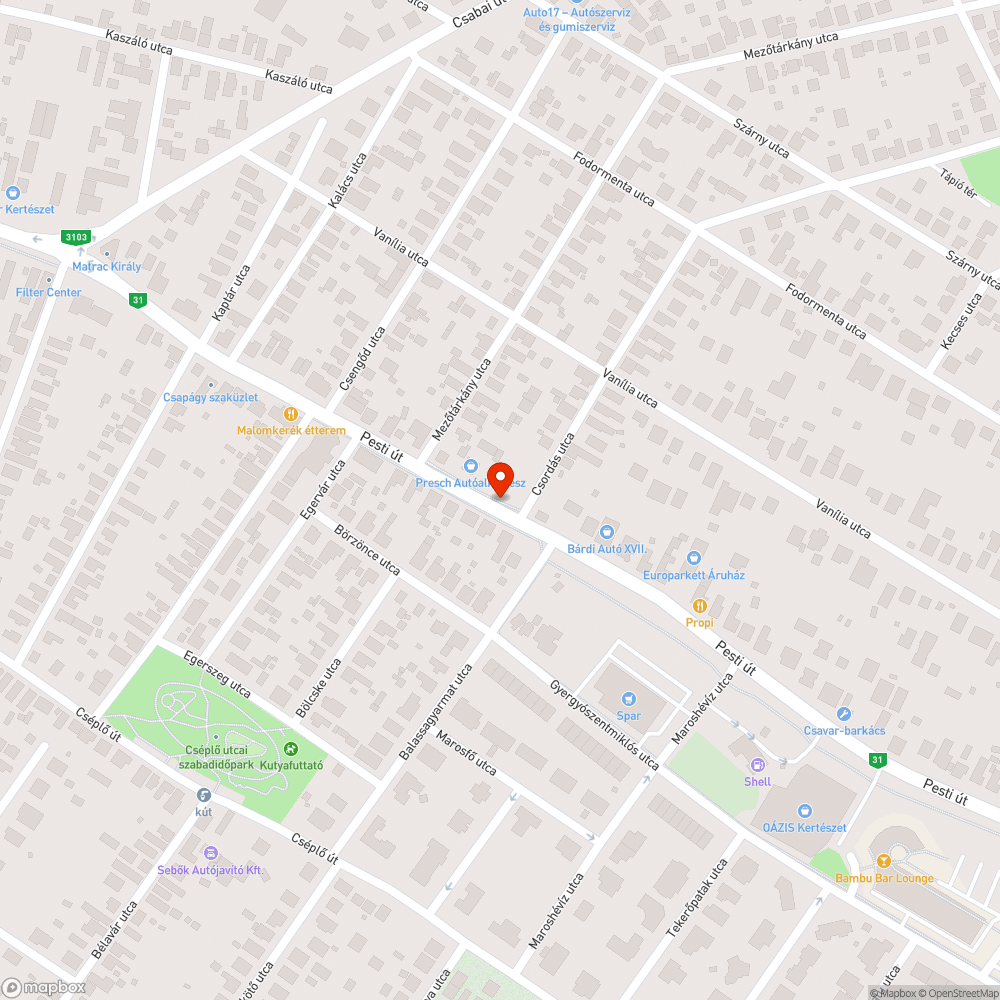 Pad bejelentés helye