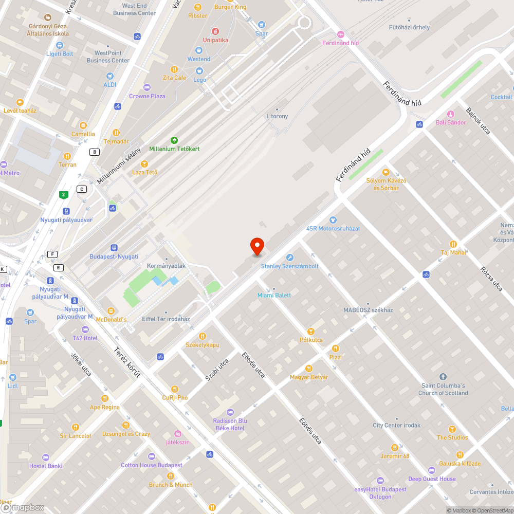 Útra kihajló fa bejelentés helye