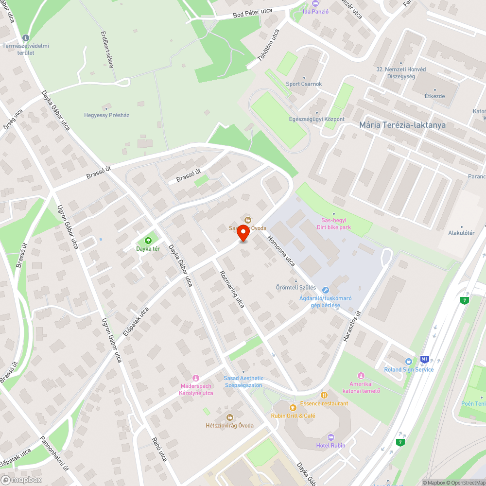 Előpatak utca 10. járda bejelentés helye