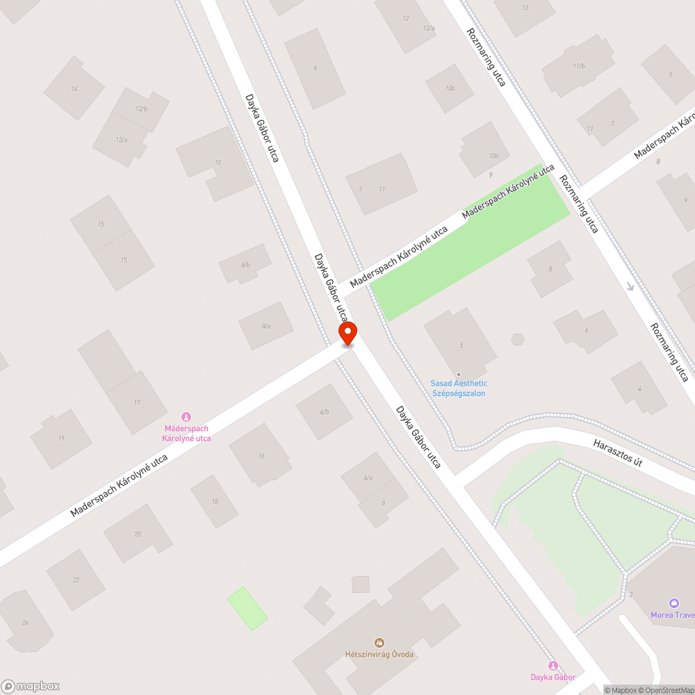 Maderspach - Dayka kutyaürülékgyűjtő bejelentés helye